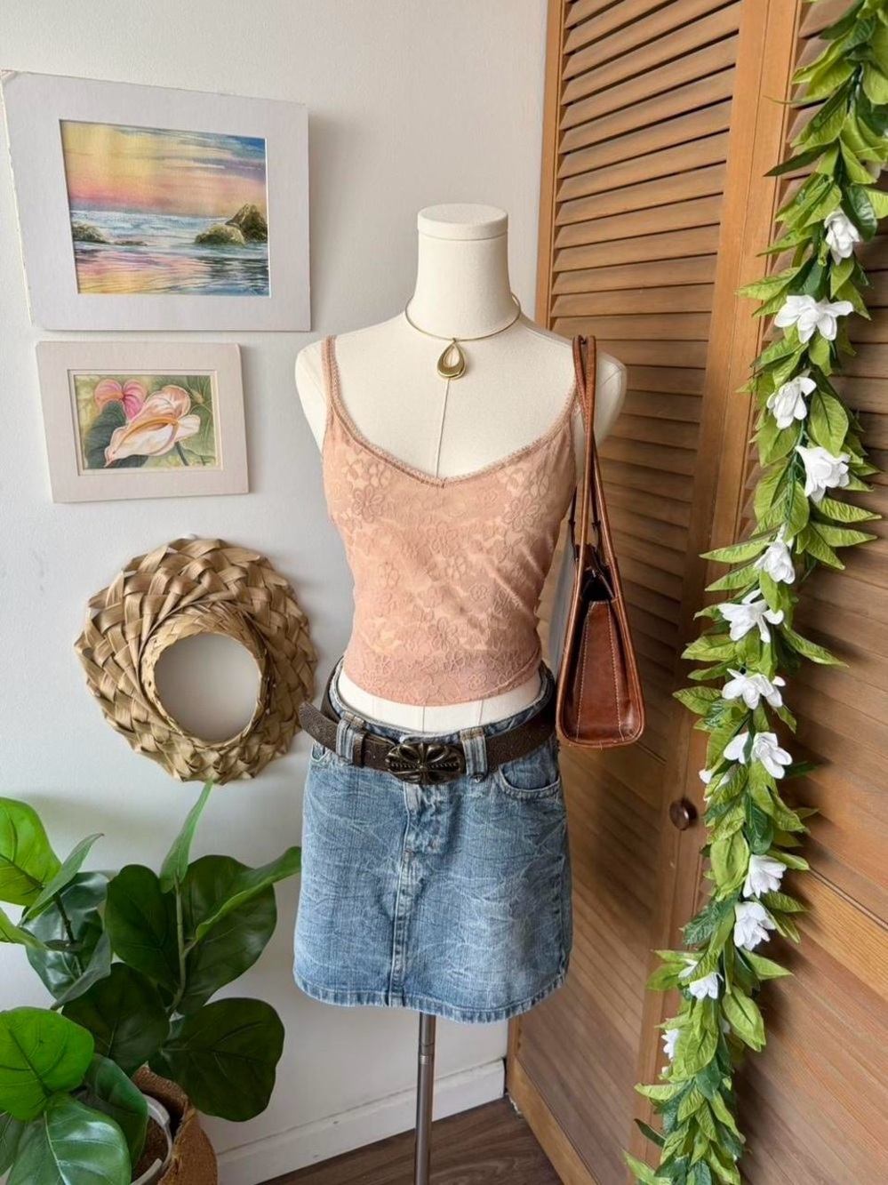 vintage lace cami